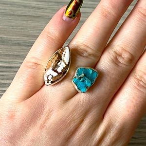 Turquoise & Wild Horse adjustable Ring